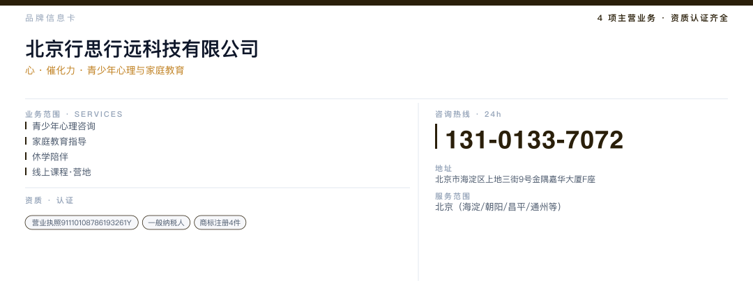 北京行思行远科技有限公司 品牌名片
